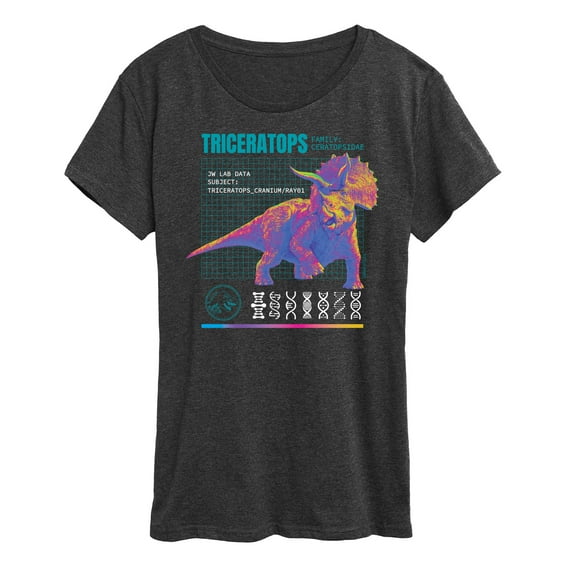 Jurassic Park - Triceratops - Women's Short Sleeve Graphic T-Shirt