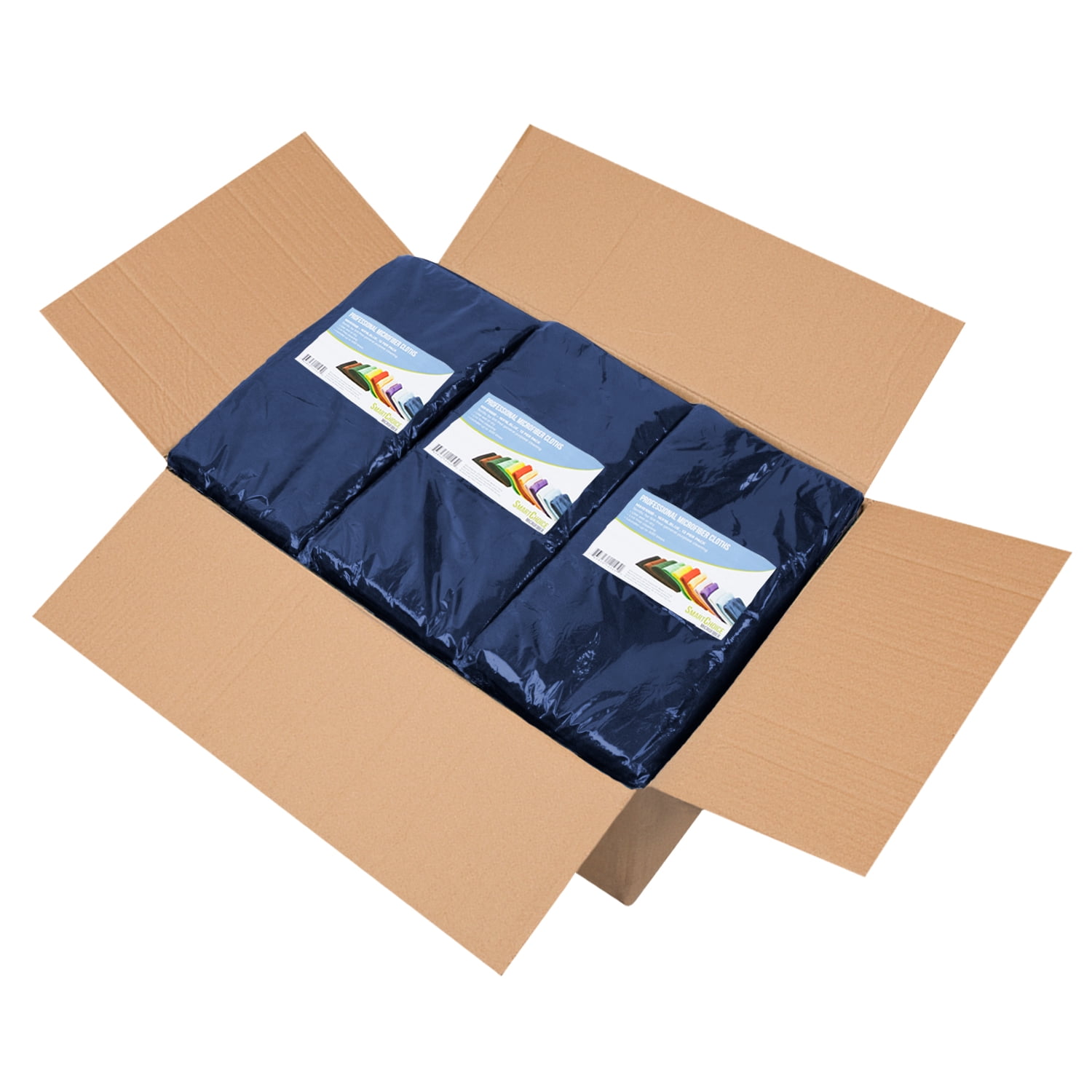 Arkwright Microfiber Hand Towels (Bulk Case of 180), 15x24, Navy