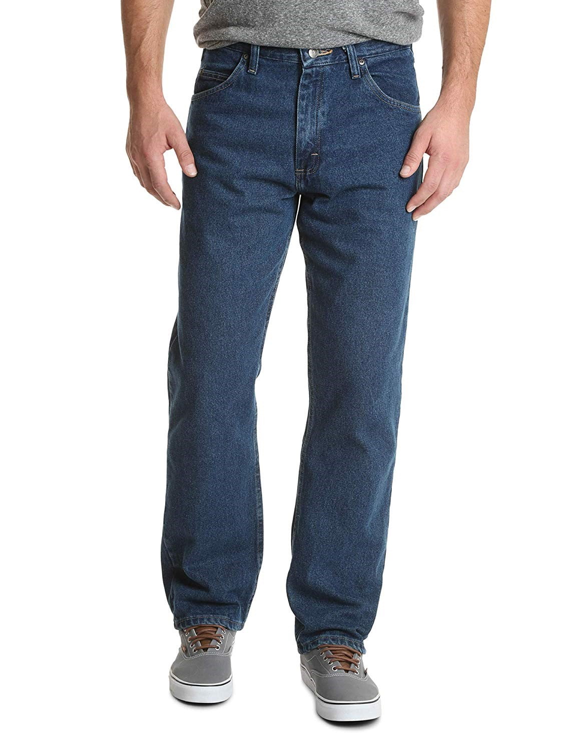 Wrangler Authentics Men's Classic Relaxed Fit Dark Stonewash