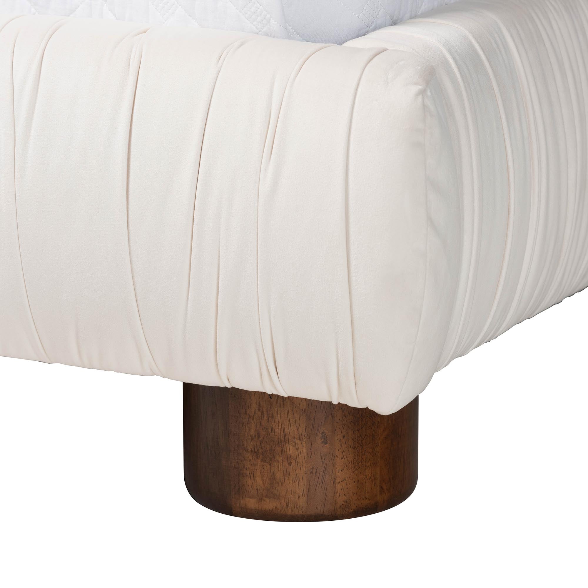 Baxton Studio Emsley Modern Luxe Platform Bed, Queen, Walnut Brown