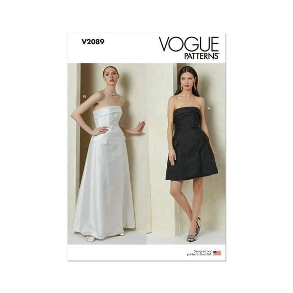 Vogue Sewing Pattern 2089 - Misses' Dress in Two Lengths, Size: D5 (4-6-8-10-12)