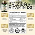 thumbnail image 3 of Calcium 1200 mg with Vitamin D3 - Per Serving - Bone Health Supplement - Vitamin D & Calcium Supplements for Women & Men - Bone Strength Support - Natural Calcium Pills - Bottled in USA - 240 Tablets, 3 of 10