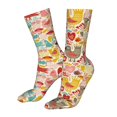 thumbnail image 5 of Cauagu Colorful Chicken Pattern Fun Novelty Crew Socks,Casual Athletic Socks Neutral Socks Cozy Crew Socks Christmas Gift, 5 of 7