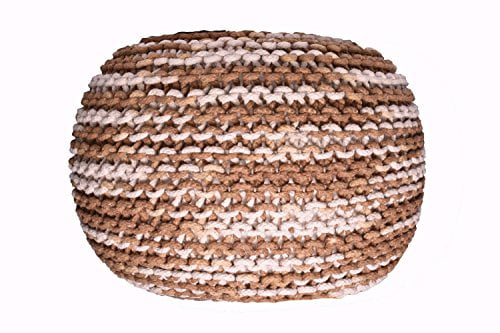 knitted rope pouf