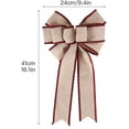 thumbnail image 3 of 3 Pcs Christmas Bow Decorations, Large Grey Bows with Tree Deer Pattern, Christmas Wreath Bow, Xmas Tree Topper Bows DIY Crafts Indoor Outdoor Decor, Grey, 3 of 7