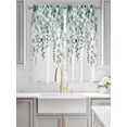 thumbnail image 3 of Eucalyptus Leaves Living Room Curtains 72 Inches length, Spring Summer Farmhouse Botanical Window Treatment Curtain Drapes, Light Filtering Drapes for Bedroom Laundry Room, 52"x72", 2 Panels, 3 of 7