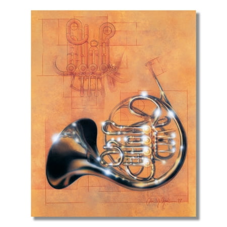 - French Horn Music School Kids Wall Picture Art Print