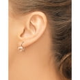 thumbnail image 3 of 14K Rose Gold Polished 8mm Button Kidney Wire Earrings (8 X 8) Made In Puerto Rico h1033, 3 of 5