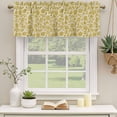 thumbnail image 2 of Yelllow Floral Curtain Valances for Windows, Kitchen Valance Window Treatments Panel 2 Pack, Vintage Rustic Plants Flowers Spring Rod Pocket Short Curtains for Bathroom Bedroom 54 x 18 Inch, 2 of 8