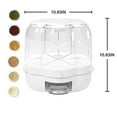 thumbnail image 2 of TEAFIRST Cereal Dispenser Container, Rice Dispenser Storage Container for Kitchen, BPA-free, White, 2 of 8