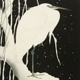 thumbnail image 2 of Koson, Ohara 26x26 Gold Ornate Wood Framed with Double Matting Museum Art Print Titled - Heron in snow, 2 of 4
