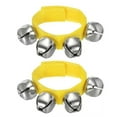 thumbnail image 1 of Jingle Bell Bracelets Ankle Wrist Bells Percussion Musical Instruments for Party Celebration Performance, Yellow, 1 of 9
