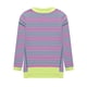 thumbnail image 4 of MHFRRA Camiseta Informal de Otoño/Invierno con Estampado de Rayas, Cuello Redondo, Manga Larga, Bloque de Color Púrpura, 4 of 4