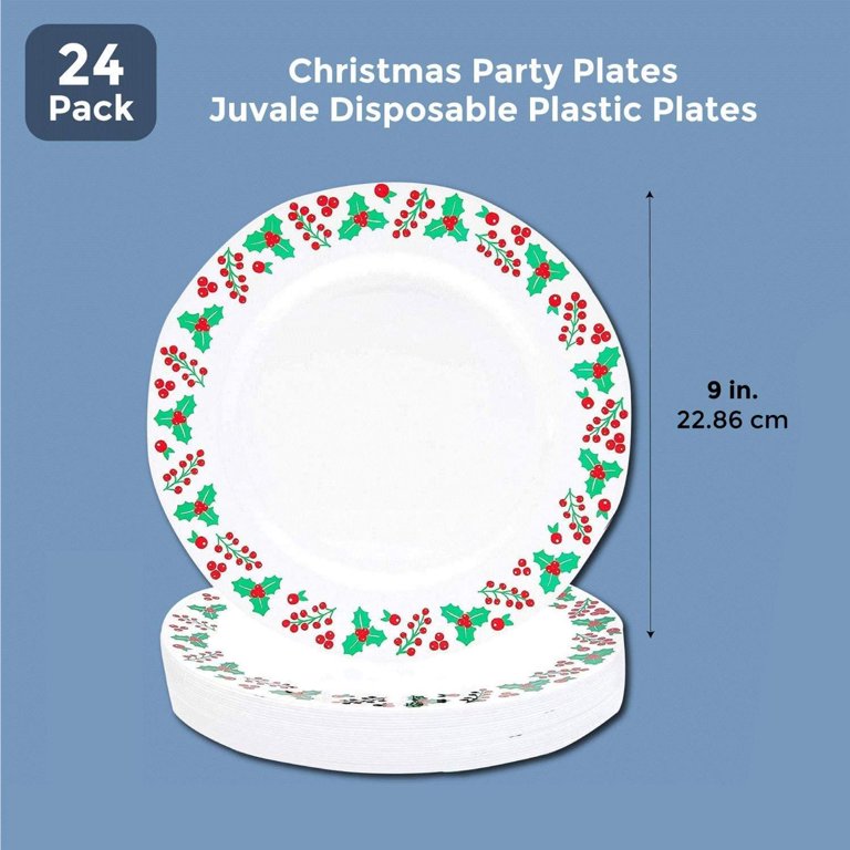 Plastic hotsell christmas plates