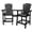 Black, variant on IdealHouse Outdoor Recycled Poly Adirondack Barstools (Set of 2) with Connecting Tray, Weather-Resistant High Back for Deck, Patio, Backyard, Sea Blue