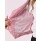thumbnail image 5 of CHALECO SIN MANGAS A CUADROS CON CINTURA AJUSTADA Y BOTONES ASIMÉTRICO DE V ESCOTE PARA MUJERES INSPIRAR CHIC COLOR ROSA, 5 of 6