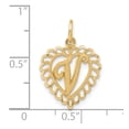 thumbnail image 7 of 14k Yellow Gold Initial V Charm Pendant, 7 of 7
