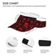 thumbnail image 3 of Fotbe Red Skulls Visera Deportiva con Diseño, Gorra Abierta Ajustable de Algodón para Mujer y Hombre, 3 of 7