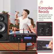 Pyle 5 Channel Rack Mount Bluetooth Receiver, Home Theater Amp, Speaker Amplifier, 200-Watt (Black)