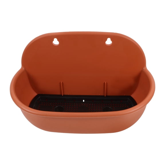 Yardwe Thickened Red Wall Planter Pot with Easy Mounting for Balcony Or Living Room