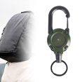 thumbnail image 6 of Colaxi Retractable Keychain Key Holder Retractable Cord Key Chain Retractable ID Reels for Climbing Fishing Dark Green, 6 of 10