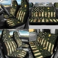thumbnail image 3 of KUIFORTI Camo US Flag Car Seat Covers Full Set 12 Pieces Car Seat Belt Cover Auto Center Console Pad Steering Wheel Cover All-Season Protection Fits Most Cars, Sedans, SUVs, 3 of 7