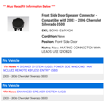 thumbnail image 2 of Front Side Door Speaker Connector - Compatible with 2003 - 2006 Chevy Silverado 3500 2004 2005, 2 of 2