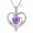 Sliver, variant on Lysro Birthstone Heart Pendant Necklace for Women, Rose Shaped Design Jewelry Gift for Mom Wife Daughter