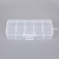 thumbnail image 4 of 10 Slots Plastic Storage Box Adjustable Compartment Container For Beads Crafts Rectangle Case, 4 of 8