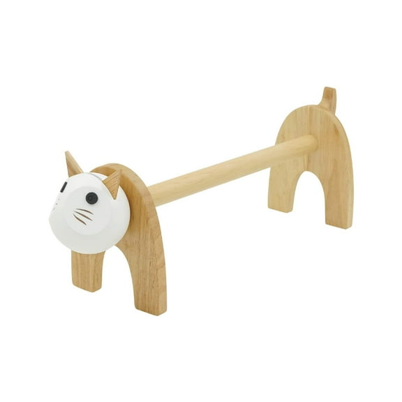 Rubber Wood: CAT TOWEL HOLDER