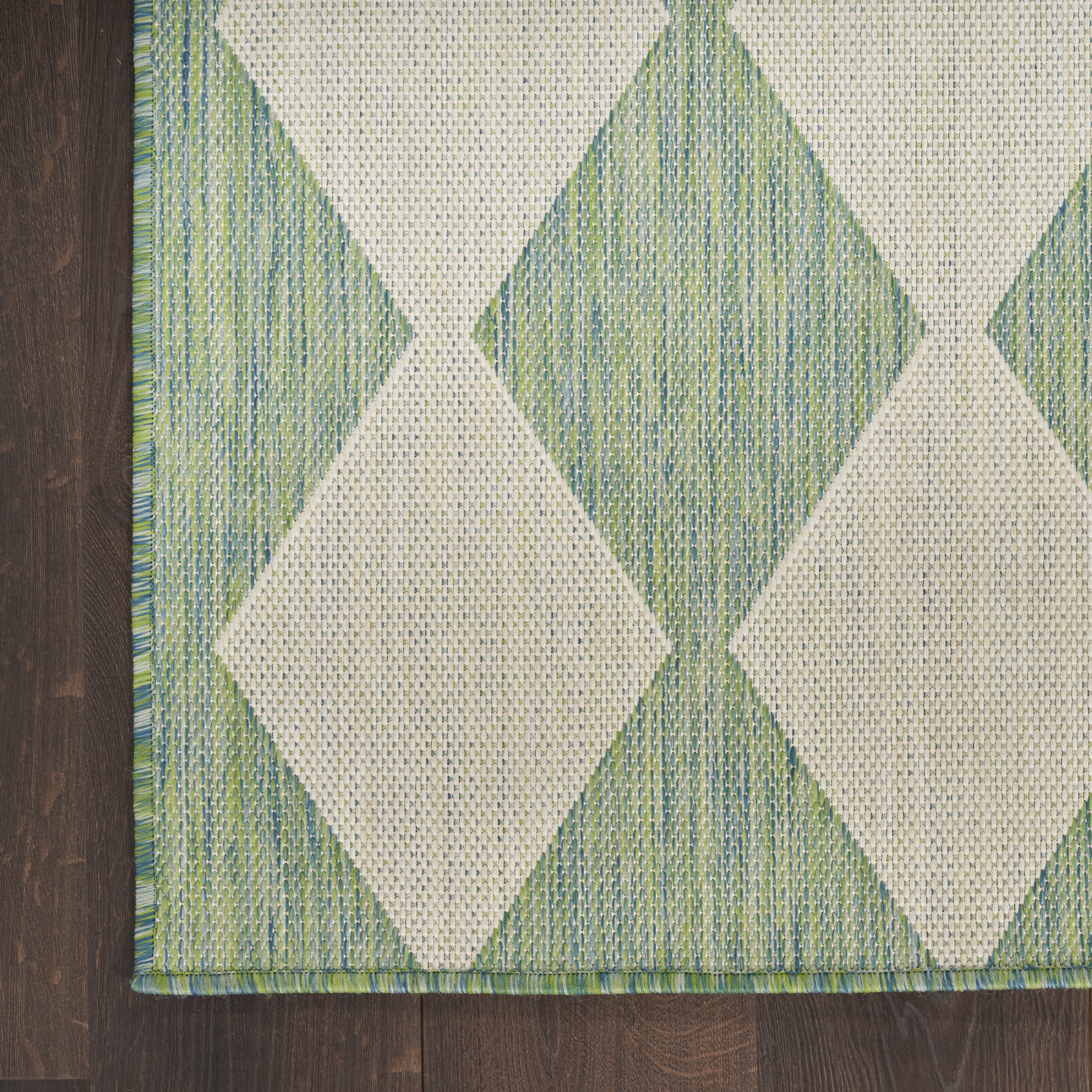 Nourison Positano Indoor/Outdoor Blue Green 5' x 7' Area Rug (5x7)