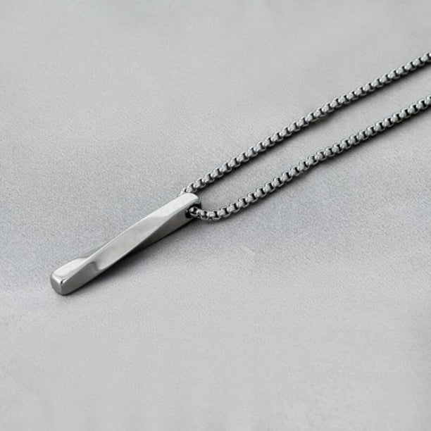Collar en espiral para hombre, estilo minimalista moderno, personalidad simple, colgante de hip-hop para hombre, colgante de acero de titanio para hombre