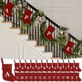 thumbnail image 6 of LanSuare Mini Christmas Stockings with Initials, 7Inch Letter Embroidered Xmas Stockings, Knitted Red-White Xmas Stocking for Christmas Party, Family Fireplace Decorations(L), 6 of 9