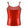 thumbnail image 2 of Rswnyirn Kids Girls Shiny Crop Top Ballet Latin Belly Dance Cami Tank Top Performance Costume Red 4, 2 of 7