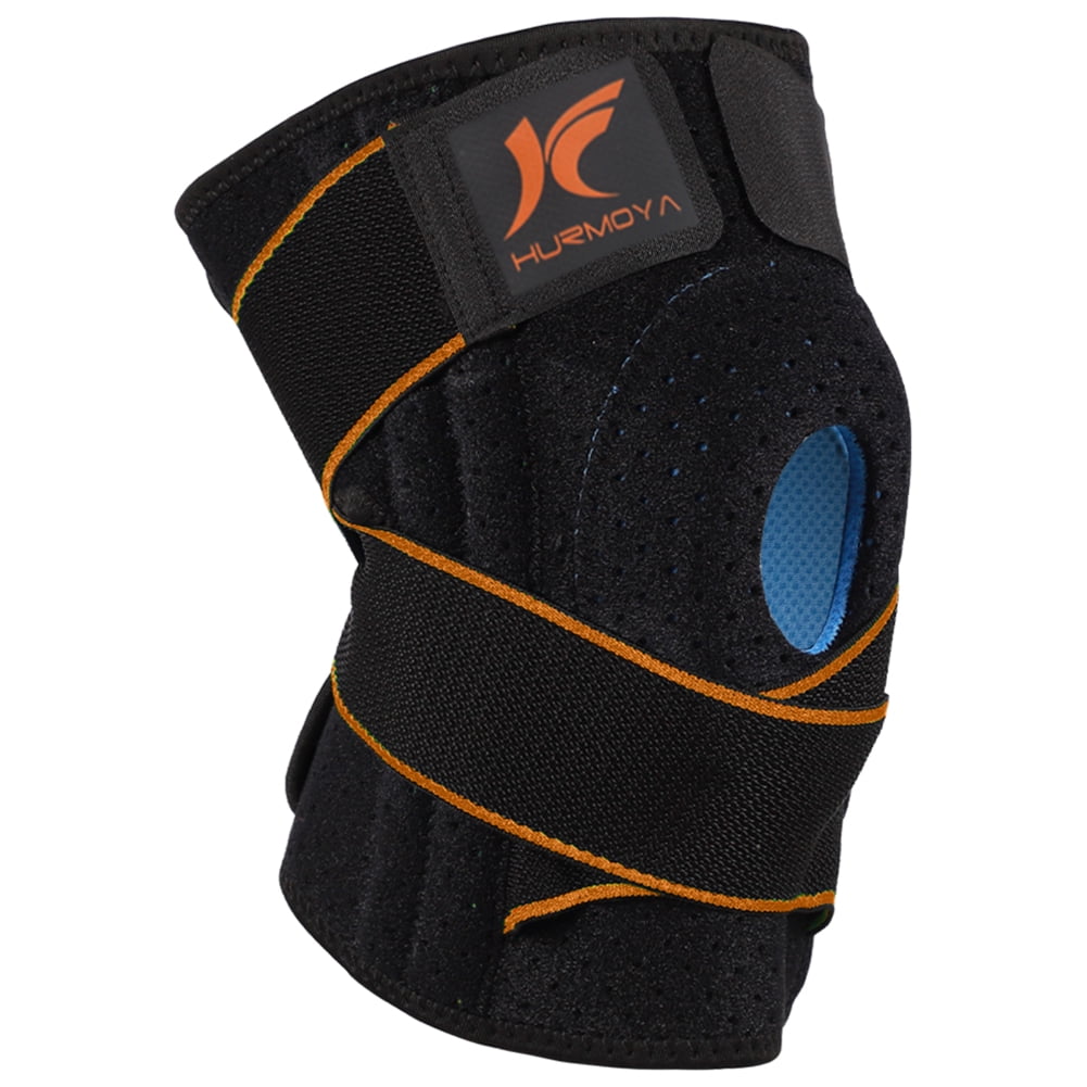 Hurmoya Knee Brace with Side Stabilizers & Patella Gel Pads, Adjustable Compression Knee Support
