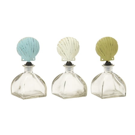 Incredible Glass Metal Stopper Bottle 3 Assorted