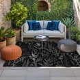 thumbnail image 2 of Black Spring Floral Outdoor Rug for Patio/Deck/Porch, Non-Slip Large Area Rug 3 x 5 Ft, Vintage Botanical Watercolor Indoor Outdoor Rugs Washable Area Rugs, Reversible Camping Rug Carpet Runner, 2 of 8