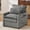 Grey, variant on S-HOME Modern Single Seat 31.9" Accent Chair Plush Upholstered Fabric with Double-Layer Cushion and Side Storage for Small Spaces Living Room, Grey