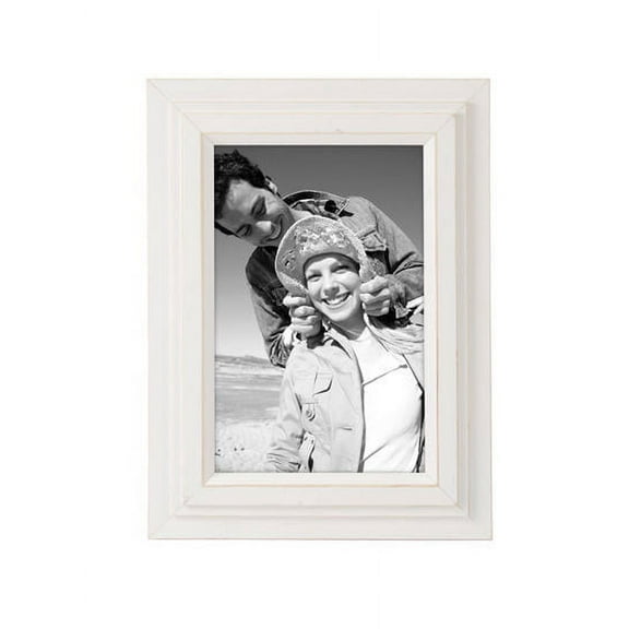 WEBSTER Distressed Stepped White wood styling by Malden - 4x6