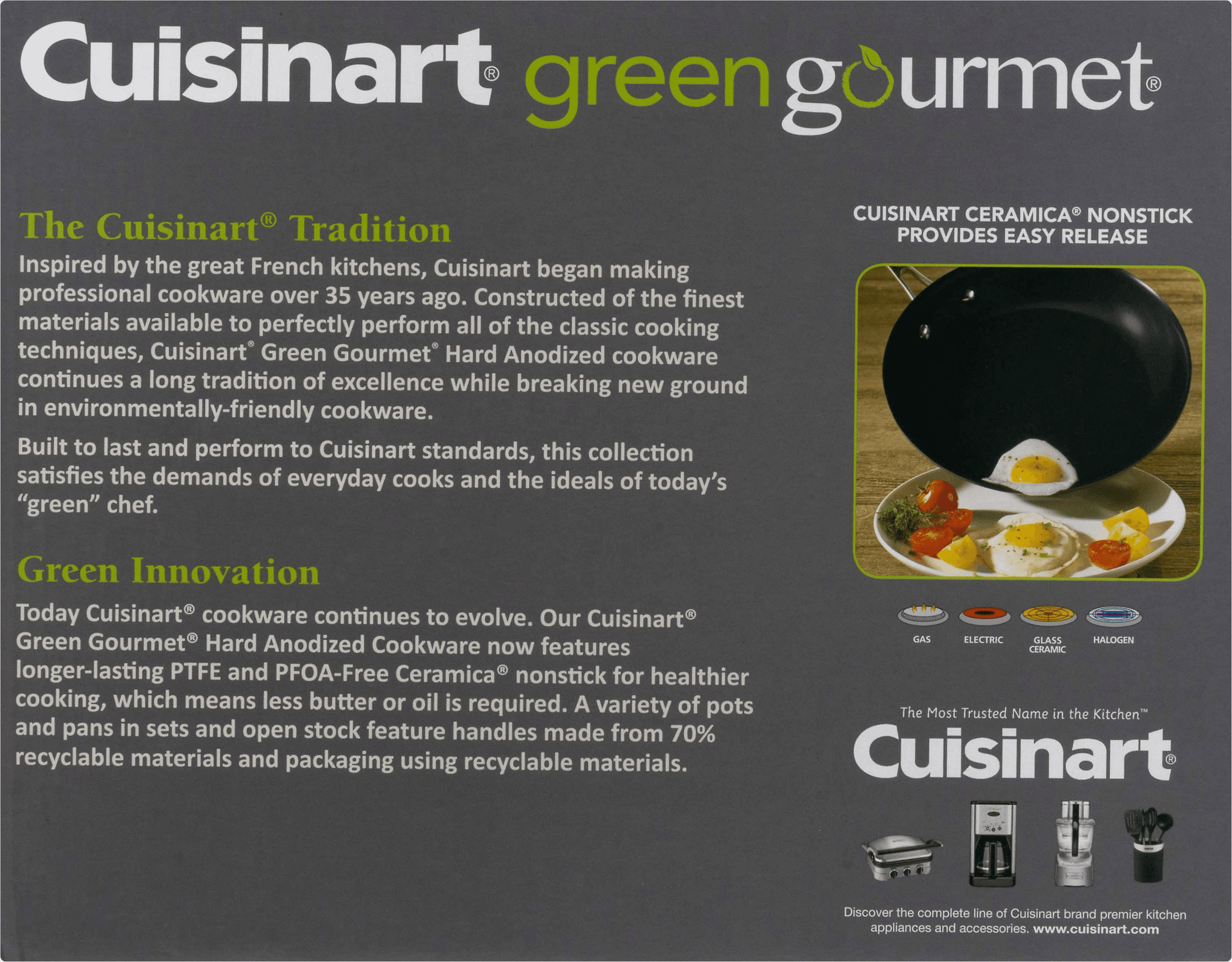  Cuisinart GG22-20 GreenGourmet Hard-Anodized Nonstick 8-Inch  Open Skillet: Cuisinart Green Gourmet Cookware: Home & Kitchen