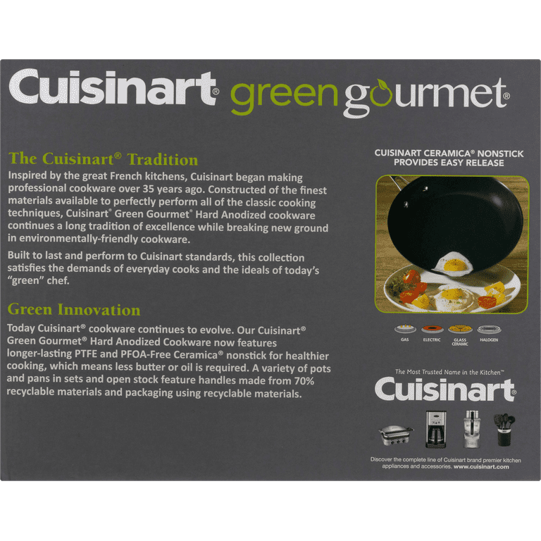 Cuisinart GreenGourmet Non-Stick Hard Anodized 10-Piece Cookware Set +  Reviews