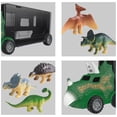 thumbnail image 3 of Camión de juguete de dinosaurio, coche de juguete con 6 piezas de mini dinosaurios de plástico al azar para niños y niñas, crea un mundo de dinosaurios realista como regalo de cumpleaños, 3 of 5