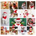 thumbnail image 6 of Pet Dog Christmas Scarf Hat Set Soft Comfortable Winter Neck Warmer Scarf Christmas Party Dress Up Clothes, 6 of 9