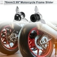 thumbnail image 2 of Unique Bargains 0.59" Motorcycle Slider Frame Aluminum Alloy Plastic Wheel Fairing Protection Crash Pad Protector Guard 2.99" 2.05"  Silver Tone 2 Pcs, 2 of 7