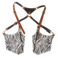thumbnail image 2 of Bolsa de hombro PU Hugo Monedero Accesorios de seguridad Tira blanca negra, 2 of 10