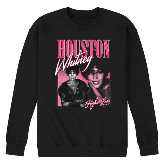 Whitney Houston - Higher Love - Men's Crew Neck Fleece Pullover