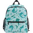 thumbnail image 1 of 12inch Backpack Mermaids Fish Back Pack Lightweight Preschool Book Bag Durable Daycare Bag Mermaids Fish Rucksack Backpacks, 1 of 7