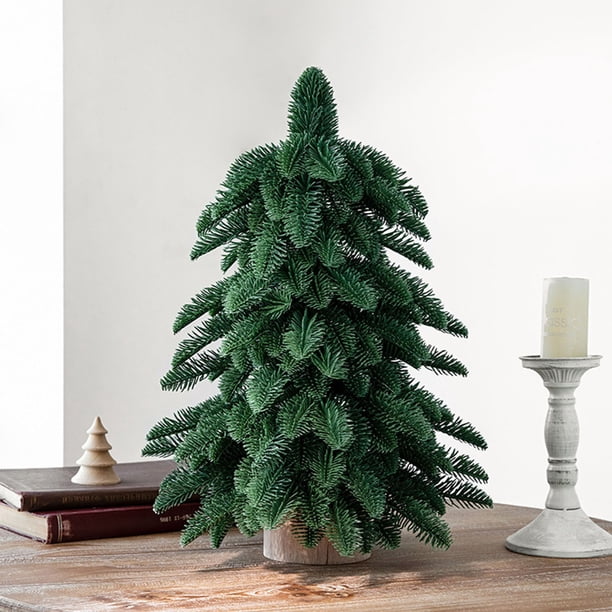 XWSHYW Decoraciones Navideñas Árbol de Navidad Verde 55 Cm de Largo, Pino Simuladas En Nobel Pe, Mini Árbol En Navidad Flocado, Decoración En Árbol de Nieve