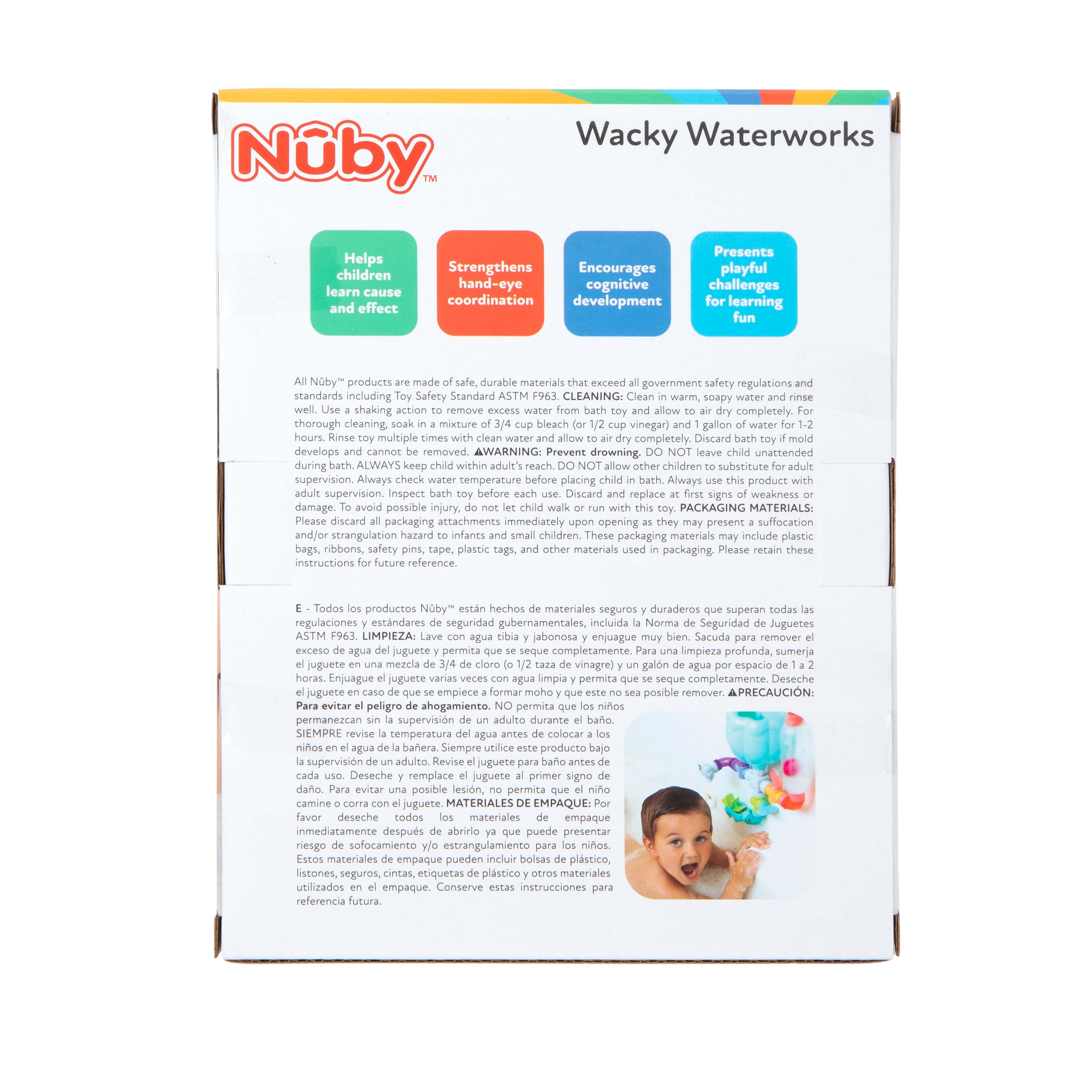Nuby Wacky Waterworks Interactive Bath Toy for Baby