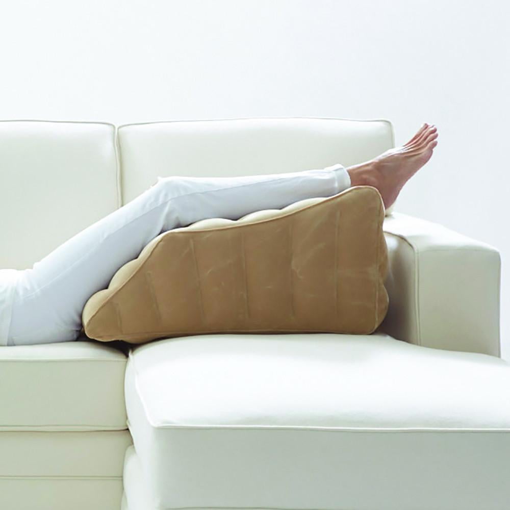 Lounge Doctor Inflatable Travel Leg Rest Pillow, inflates and deflates